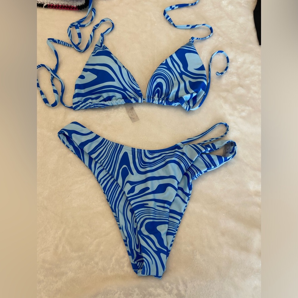 Blue Swirl Bikini Set